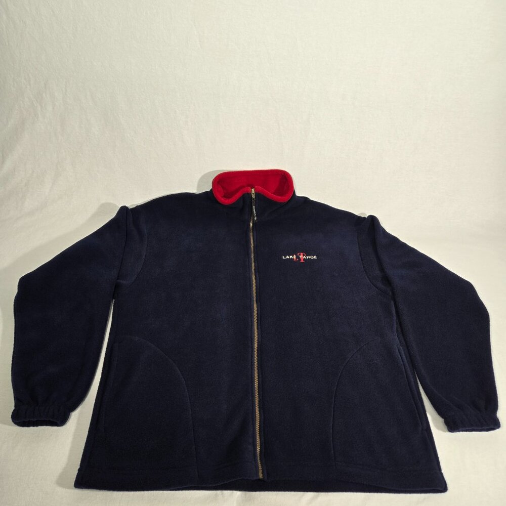 U.S.A. Vintage ANDY'S Blue "LAKE TAHOE" Full-Zip Fleece Jacket OVERSIZED Size M. - Picture 7 of 17